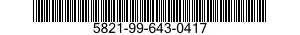 5821-99-643-0417 KEY PLATE 5821996430417 996430417