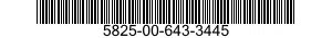 5825-00-643-3445  5825006433445 006433445