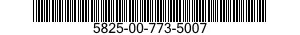 5825-00-773-5007  5825007735007 007735007