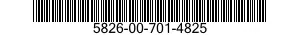 5826-00-701-4825  5826007014825 007014825