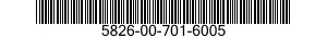 5826-00-701-6005  5826007016005 007016005