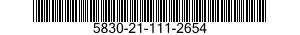5830-21-111-2654  5830211112654 211112654