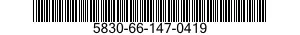 5830-66-147-0419  5830661470419 661470419