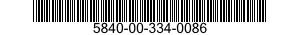 5840-00-334-0086  5840003340086 003340086