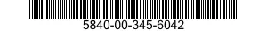 5840-00-345-6042  5840003456042 003456042