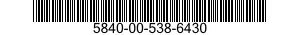 5840-00-538-6430  5840005386430 005386430
