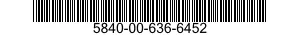 5840-00-636-6452  5840006366452 006366452