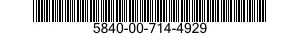 5840-00-714-4929  5840007144929 007144929