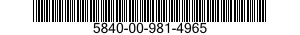 5840-00-981-4965  5840009814965 009814965