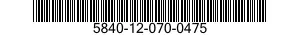 5840-12-070-0475  5840120700475 120700475