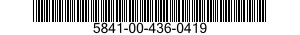 5841-00-436-0419  5841004360419 004360419