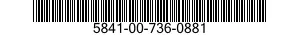 5841-00-736-0881  5841007360881 007360881