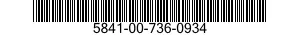 5841-00-736-0934  5841007360934 007360934