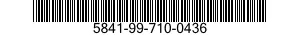 5841-99-710-0436  5841997100436 997100436