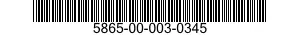 5865-00-003-0345 RECEIVER SUBASSEMBLY,COUNTERMEASURE 5865000030345 000030345