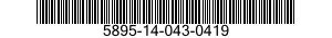 5895-14-043-0419 CONSOLE,COMMUNICATION CONTROL 5895140430419 140430419