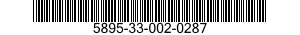 5895-33-002-0287 COVER,ELECTRONIC COMMUNICATION EQUIPMENT 5895330020287 330020287