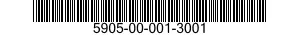 5905-00-001-3001 RESISTOR,FIXED,WIRE WOUND,INDUCTIVE 5905000013001 000013001