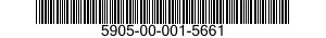 5905-00-001-5661 RESISTOR,FIXED,WIRE WOUND,NONINDUCTIVE 5905000015661 000015661