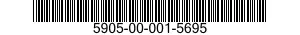 5905-00-001-5695 RESISTOR,FIXED,WIRE WOUND,NONINDUCTIVE 5905000015695 000015695