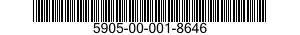 5905-00-001-8646 RESISTOR,FIXED,FILM 5905000018646 000018646