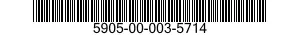 5905-00-003-5714 RESISTOR,VARIABLE,WIRE WOUND,NONPRECISION 5905000035714 000035714