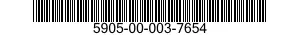 5905-00-003-7654 RESISTOR,FIXED,FILM 5905000037654 000037654