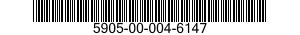 5905-00-004-6147 RESISTOR,FIXED,WIRE WOUND,INDUCTIVE 5905000046147 000046147