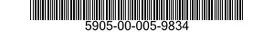 5905-00-005-9834 RESISTOR,FIXED,COMPOSITION 5905000059834 000059834