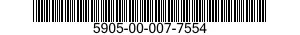 5905-00-007-7554 RESISTOR,FIXED,FILM 5905000077554 000077554