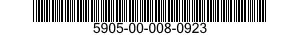 5905-00-008-0923 RESISTOR,FIXED,WIRE WOUND,INDUCTIVE 5905000080923 000080923