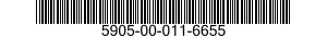 5905-00-011-6655 RESISTOR,FIXED,COMPOSITION 5905000116655 000116655