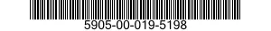 5905-00-019-5198 RESISTOR NETWORK,FIXED,WIRE WOUND 5905000195198 000195198