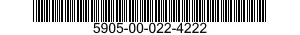 5905-00-022-4222 RESISTOR,FIXED,WIRE WOUND,INDUCTIVE 5905000224222 000224222