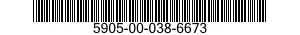 5905-00-038-6673 RESISTOR,FIXED,FILM 5905000386673 000386673