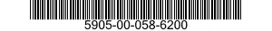 5905-00-058-6200 RESISTOR,FIXED,WIRE WOUND 5905000586200 000586200