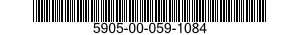 5905-00-059-1084 RESISTOR,FIXED,WIRE WOUND,NONINDUCTIVE 5905000591084 000591084