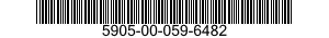 5905-00-059-6482 RESISTOR,FIXED,WIRE WOUND,NONINDUCTIVE 5905000596482 000596482