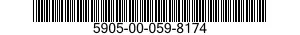 5905-00-059-8174 RESISTOR,FIXED,WIRE WOUND,NONIND 5905000598174 000598174