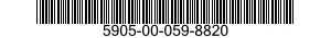 5905-00-059-8820 RESISTOR,FIXED,FILM 5905000598820 000598820