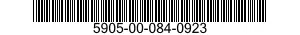 5905-00-084-0923 RESISTOR,FIXED,WIRE WOUND,INDUCTIVE 5905000840923 000840923