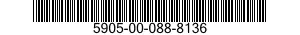 5905-00-088-8136 RESISTOR,FIXED,WIRE WOUND,INDUCTIVE 5905000888136 000888136