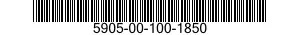 5905-00-100-1850 RESISTOR,FIXED,WIRE WOUND,INDUCTIVE 5905001001850 001001850