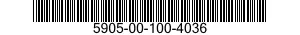 5905-00-100-4036 RESISTOR,FIXED,WIRE WOUND,INDUCTIVE 5905001004036 001004036