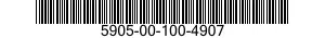 5905-00-100-4907 RESISTOR,FIXED,WIRE WOUND,INDUCTIVE 5905001004907 001004907
