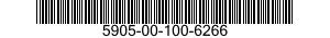 5905-00-100-6266 RESISTOR,FIXED,WIRE WOUND,INDUCTIVE 5905001006266 001006266