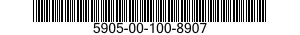 5905-00-100-8907 RESISTOR,FIXED,WIRE WOUND,INDUCTIVE 5905001008907 001008907