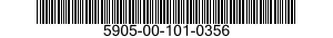 5905-00-101-0356 RESISTOR,FIXED,WIRE WOUND,INDUCTIVE 5905001010356 001010356