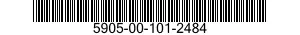 5905-00-101-2484 RESISTOR,FIXED,WIRE WOUND,INDUCTIVE 5905001012484 001012484