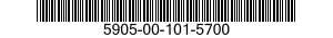 5905-00-101-5700 RESISTOR,FIXED,WIRE WOUND,NONINDUCTIVE 5905001015700 001015700